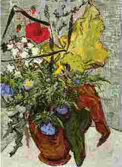 Vincent Van Gogh Wild Flowers and Thistles in a Vase